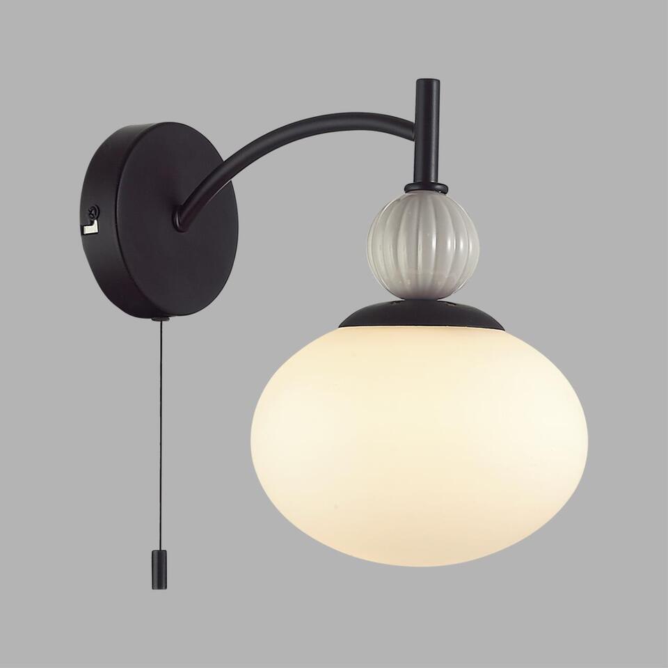 Фото №7  LUMION 8273/1W NEOCLASSI LN26 041 черный/серый/белый, металл/керамика/стекло Бра Е14 1*40W 220V GLORIYA