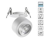 Превью фото №2  NOVOTECH 358945 SPOT NT22 456 белый Светильник встраиваемый светодиодный IP20 LED 4000К 18W 220V EDDY