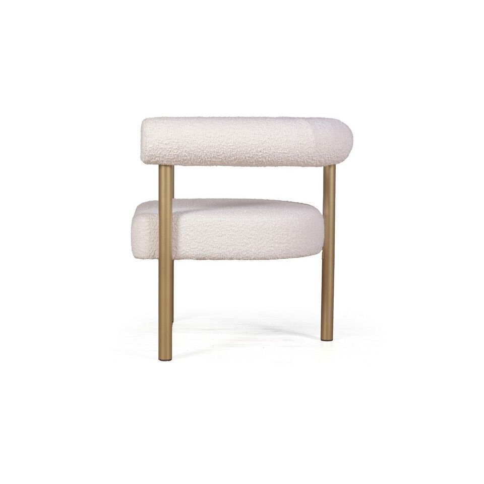 Фото №7  Кресло Top concept Кресло Бигги, букле Turin ivory / опоры золото