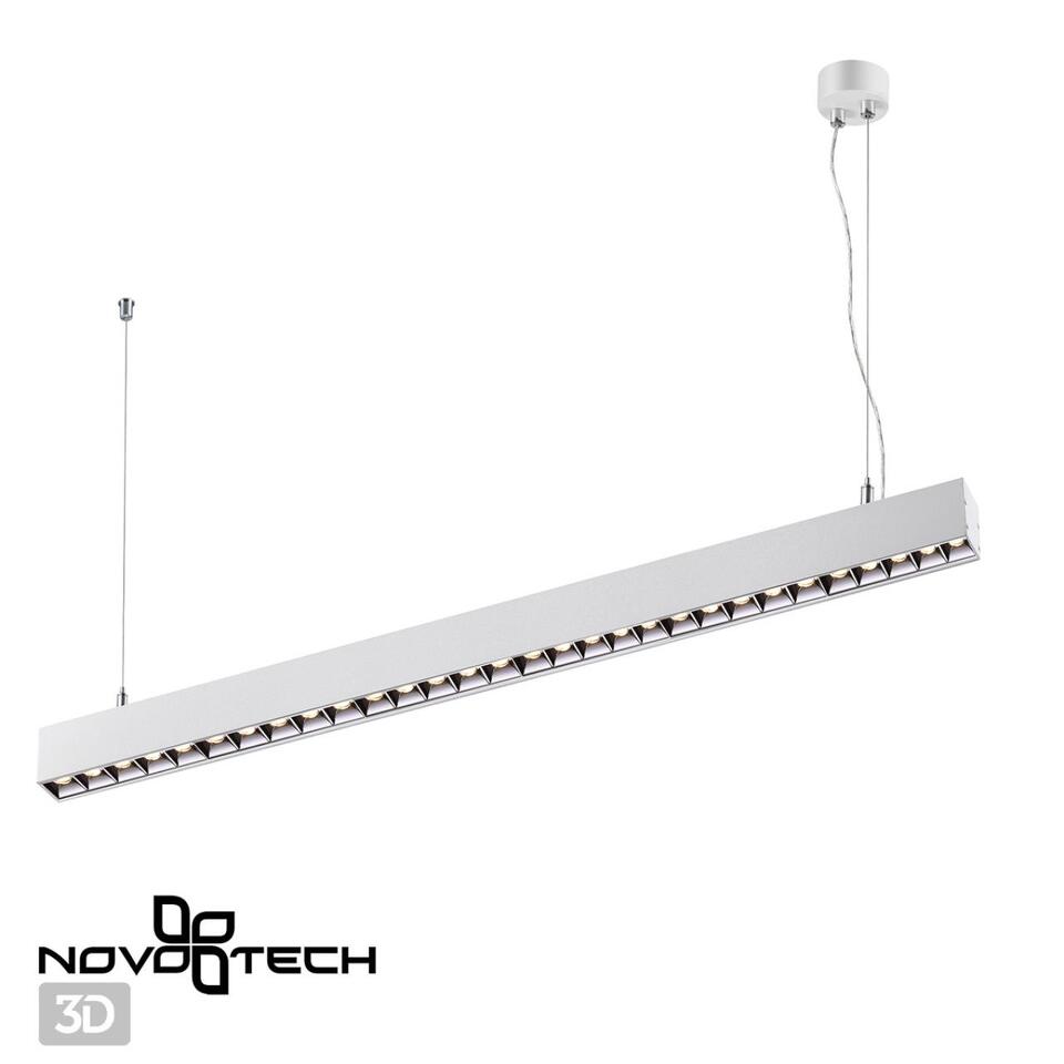 Фото №6  Подвесной светильник NOVOTECH 358875 OVER NT22 340 белый Светильник накладной/подвесной светодиодный (длина подвесов 1,2м) IP20 LED 4000K 30W 220V ITER