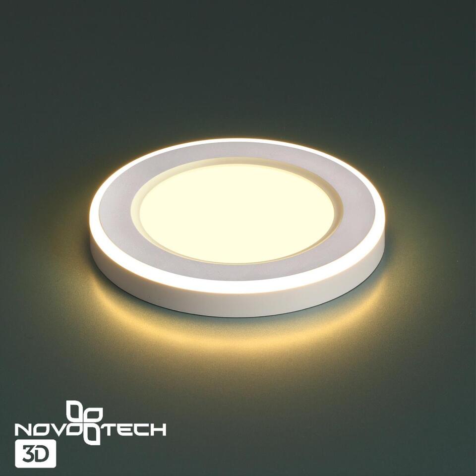 Фото №8  NOVOTECH 359018 SPOT NT23 499 белый Светильник встраиваемый светодиодный (три сценария работы) IP20 LED 3000К 6W+3W 100-265V 630Лм SPAN