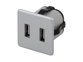 Фото Furnika Розетка USB, врезная, алюминий
