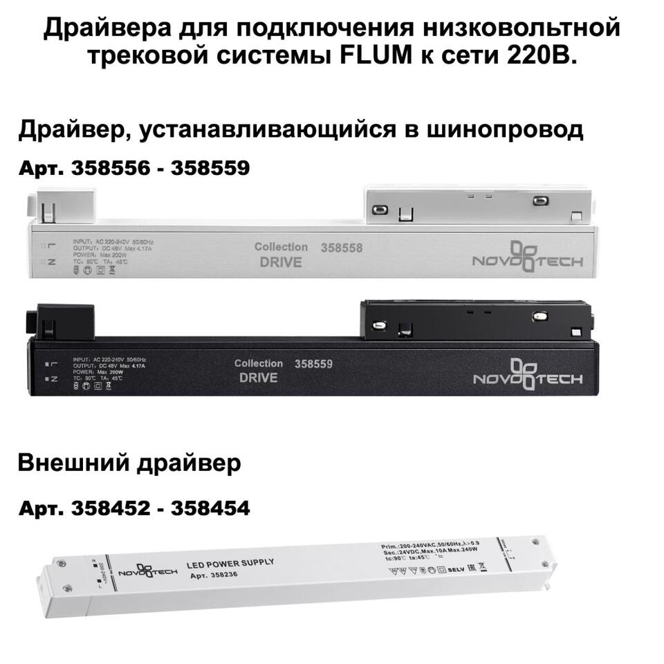 Фото №3  NOVOTECH 135133 NT21 123 черный Соединитель прямой внутренний для арт 135129-135130; 135179-135180; 135189-135192 (4 шт. в комплекте) FLUM