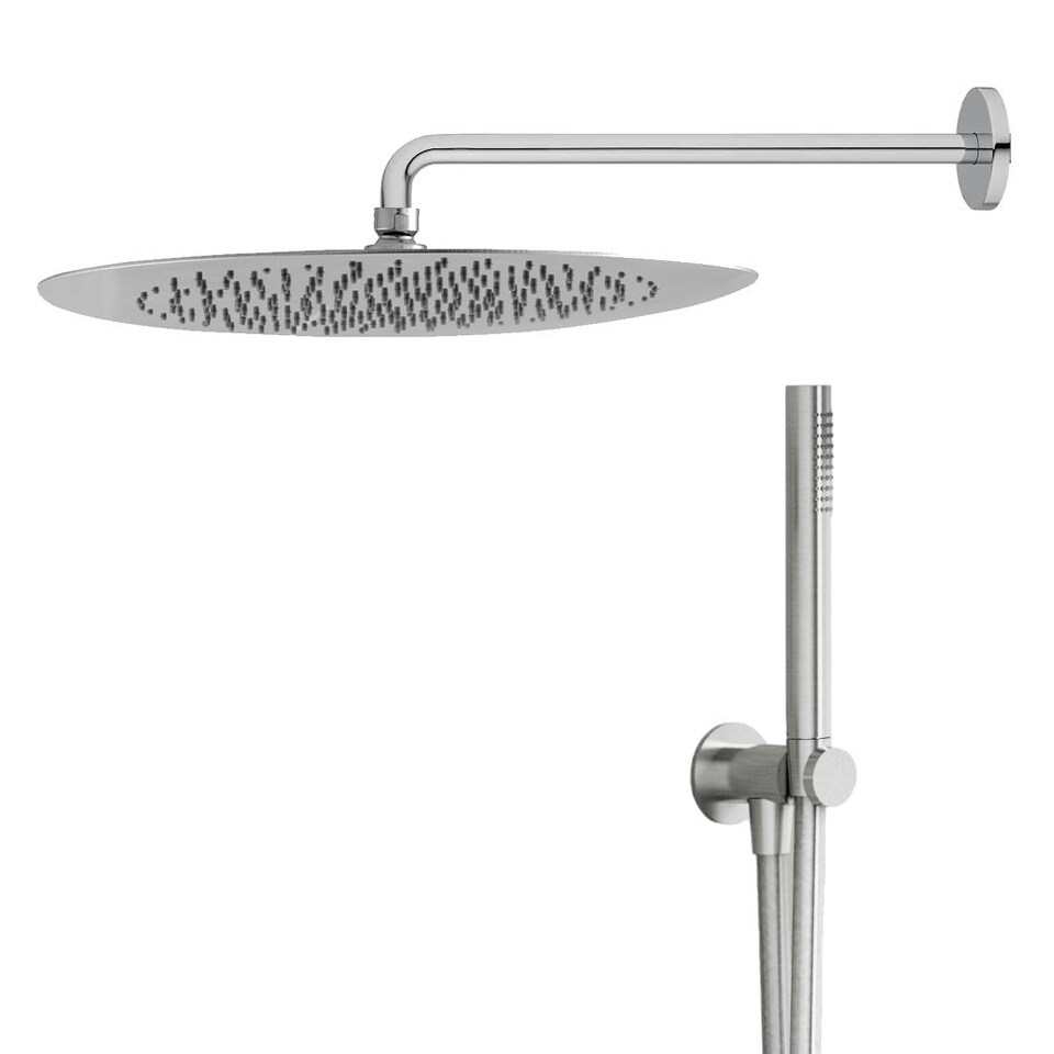 Фото №4  KT028EXX AQUAelite Metal 316, комплект для душа с гарнитуром, нержавеющая сталь, верхний душ 250 мм Нержавеющая сталь шлиф., 03Q/5353