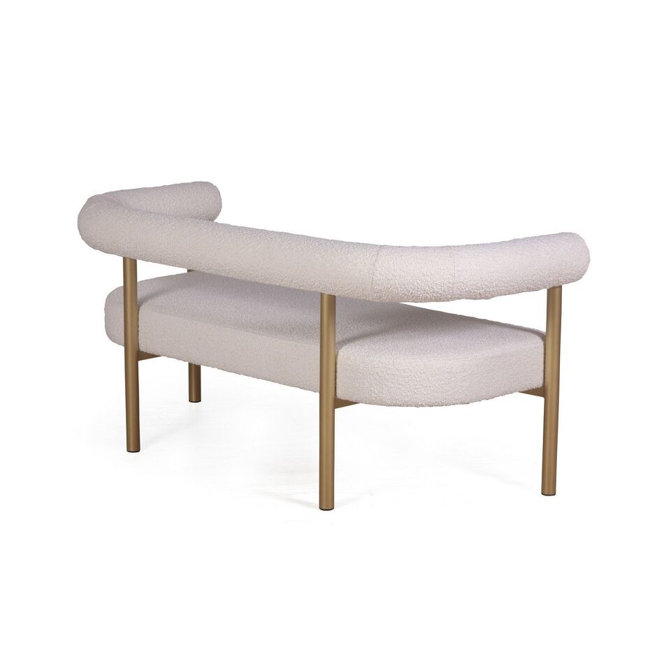 Фото №6  Диван Top concept Диван Бигги, букле Turin ivory / опоры золото