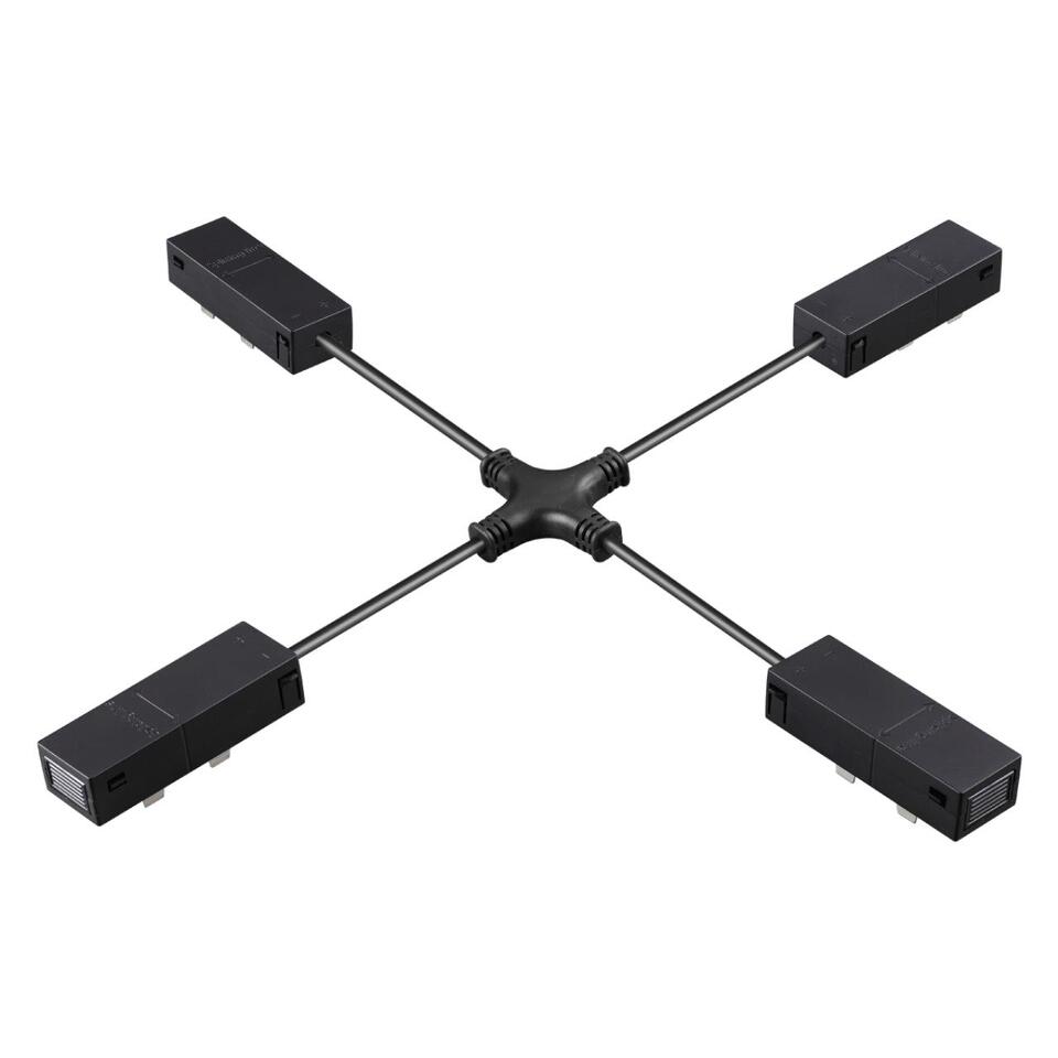 Фото №2  NOVOTECH 135315 PORT NT25 206 черный Гибкий токопроводящий соединитель "X" IP20 90-240V VECTOR