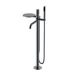 Превью фото №1  Boheme Смеситель STICK напольный Shine Gun Metal SPIRALE