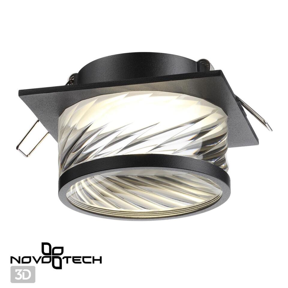 Фото №5  NOVOTECH 370920 SPOT NT22 512 черный Светильник встраиваемый IP20 GU10 9W 220V GEM