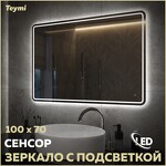 Превью фото №1  Teymi Зеркало Solli Pro 100х70, LED подсветка, сенсор