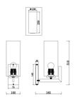 Превью фото №6  Настенный светильник (бра) Maytoni MOD089WL-01BS