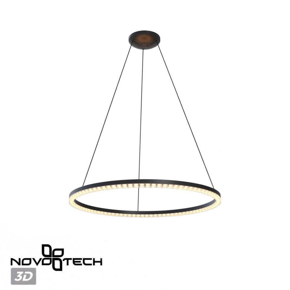 Фото №9  Подвесной светильник NOVOTECH 359711 LEDO NT25 000 черный Светильник подвесной диммир. со сменой цв.темпер. (пульт ДУ/прилож. Smart Life) IP20 LED 70W 220-240V 1800-4000К MONILE