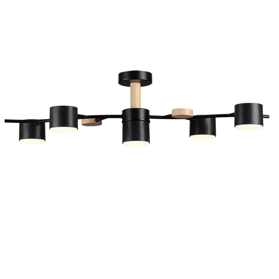 Фото №9  LUMION 8194/5C COMFI LN26 335 черный, металл/дерево/пластик Потолочный светильник LED GX53 5*9W 220V CRYPTO