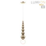 Превью фото №1  Подвесной светильник LUMION 8087/1A MODERNI LN26 384 золото/белый, металл/стекло Подвесной светильник G9 1*20W 220V SOLIDA