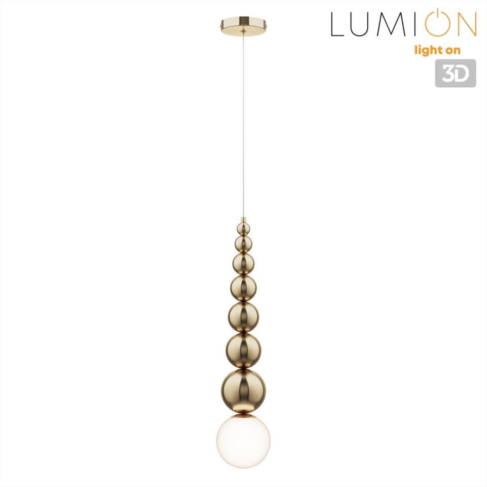 Фото №10  Подвесной светильник LUMION 8087/1A MODERNI LN26 384 золото/белый, металл/стекло Подвесной светильник G9 1*20W 220V SOLIDA