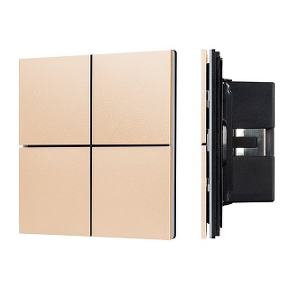 Фото №1  IARL INTELLIGENT ARLIGHT Кнопочная панель KNX-304-23-IN Champagne (BUS, Frameless) ( IP20 Металл, 2 года)