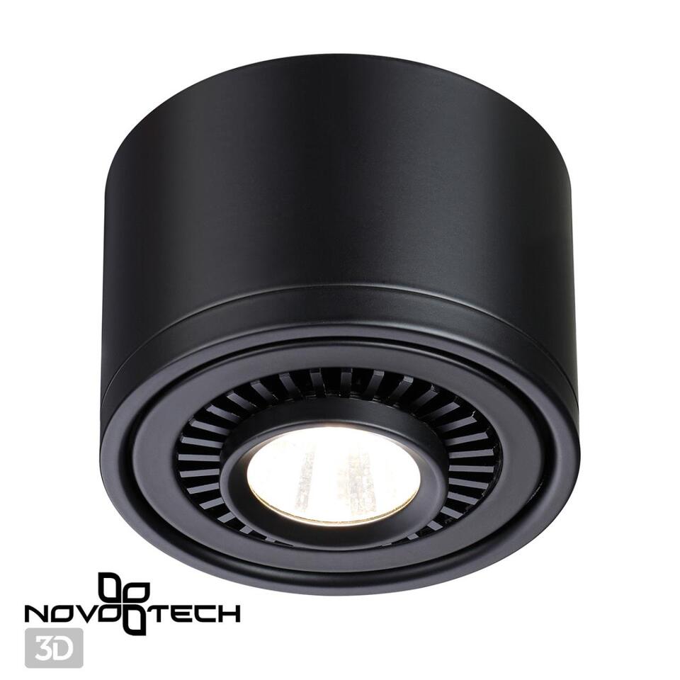 Фото №7  NOVOTECH 358812 OVER NT21 378 черный Светильник накладной светодиодный IP20 LED 9W 770Лм 4000K 220V GESSO