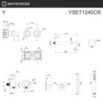 Превью фото №2  Смеситель для ванны скрытого монтажа WHITECROSS Y YSET1240CR (хром)