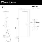 Превью фото №3  Термостатическая душевая система наружного монтажа WHITECROSS Y Y1254GL (золото)