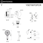 Превью фото №3  Система для ванны скрытого монтажа WHITECROSS Y YSET06TOPCR (хром)