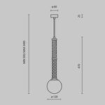 Превью фото №3  Подвесной светильник Подвесной светильник Maytoni MOD287PL-01BS1