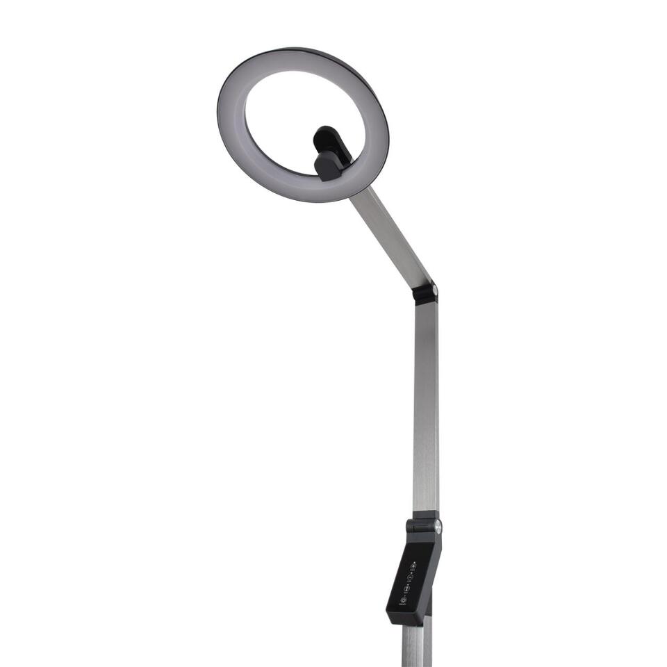 Фото №8  Торшер LUMION 8332/15FL LEDIO LN26 458 темно-серый, металл/пластик Торшер LED 15W 3000/4000/6000K ССТ/диммер/LCD 220-240V GENRI
