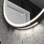 Превью фото №10  Watersense Зеркало Lina Supernova Black D60, LED подсветка, сенсор, антипар T20122