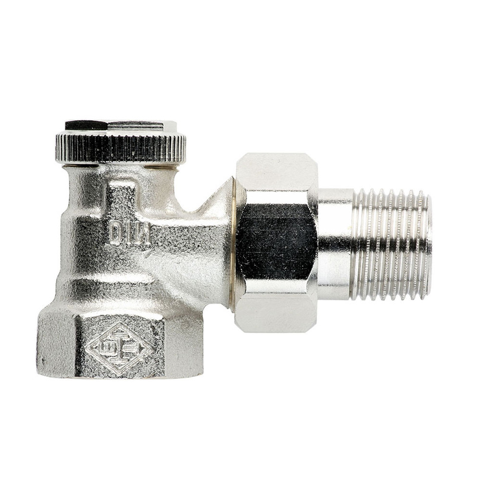 Фото №1  Радиаторный клапан Heimeier Regutec, DN20(3/4"), угловой, никелированный