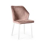 Превью фото №1  Top concept Стул Берг, бархат бежевый 5 / белый конус