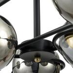 Превью фото №3  Люстра LUMION 8060/6C COMFI LN24 000 черный/дымчатый металл/стекло Люстра потолочная E27 6*60W 220V CAMILIE