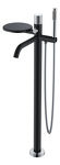 Превью фото №1  Boheme Смеситель STICK напольный BLACK DIAMOND CHROME