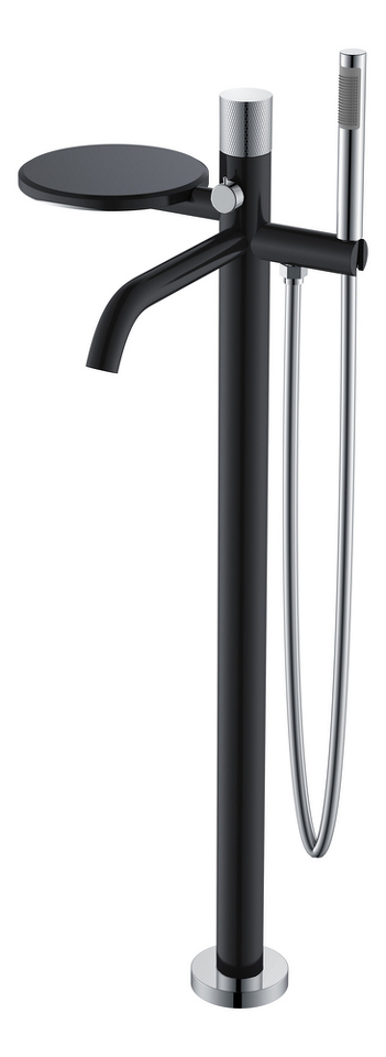 Фото №2  Boheme Смеситель STICK напольный BLACK DIAMOND CHROME