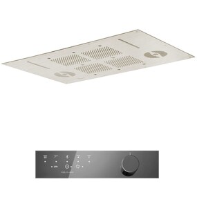 Фото KT035AXX AQUAelite SPA Home верхний душ потолочного крепления с 4-мя режимами, 850x540 мм Нержавеющая сталь шлиф., 03Q/5353