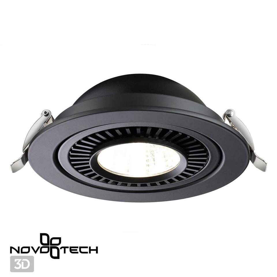 Фото №6  NOVOTECH 358818 SPOT NT21 466 черный Светильник встраиваемый светодиодный IP20 LED 18W 1600Лм 4000K 220V GESSO