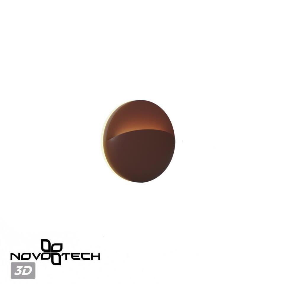 Фото №7  NOVOTECH 359534 STREET NT25 000 коричневый Светильник ландшафтный настенный IP54 LED 10W 100-240V 3000К HALO