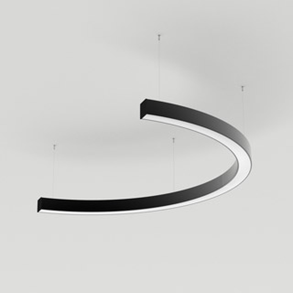 Фото №1  Подвесной светильник Arlight Светильник SP-LINE-HANG-ARC-C3535-D800-34W Warm3000 (BLACK, 230V) ( Металл)