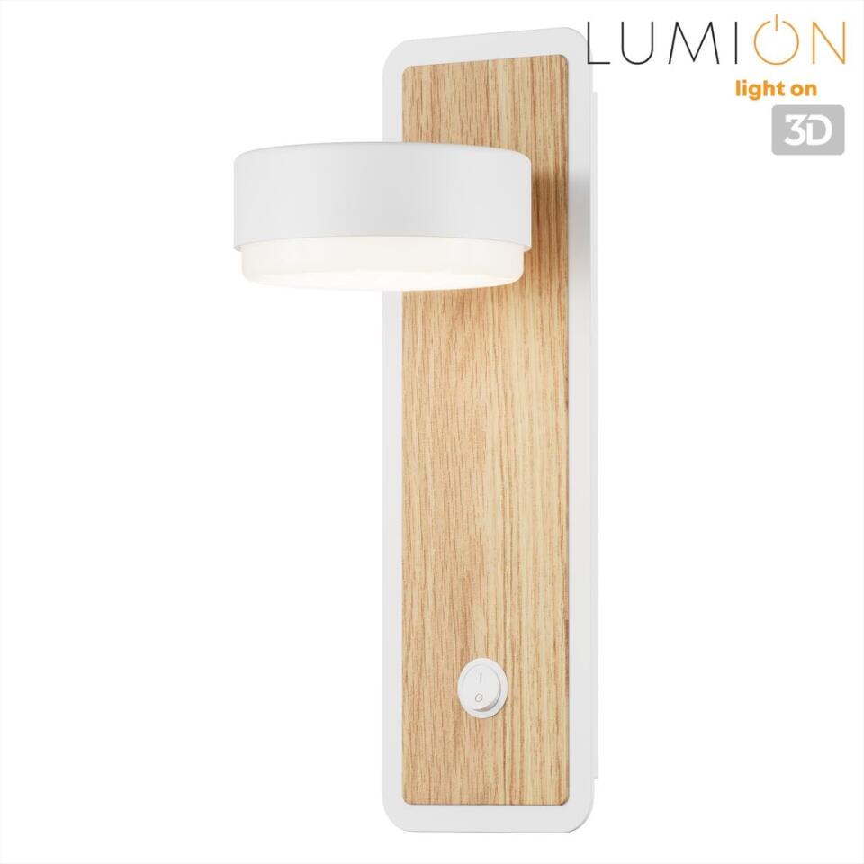 Фото №11  LUMION 8263/1W COMFI LN26 432 металл, белый/дерево Бра GX53 LED 1*7W 220V LELAND