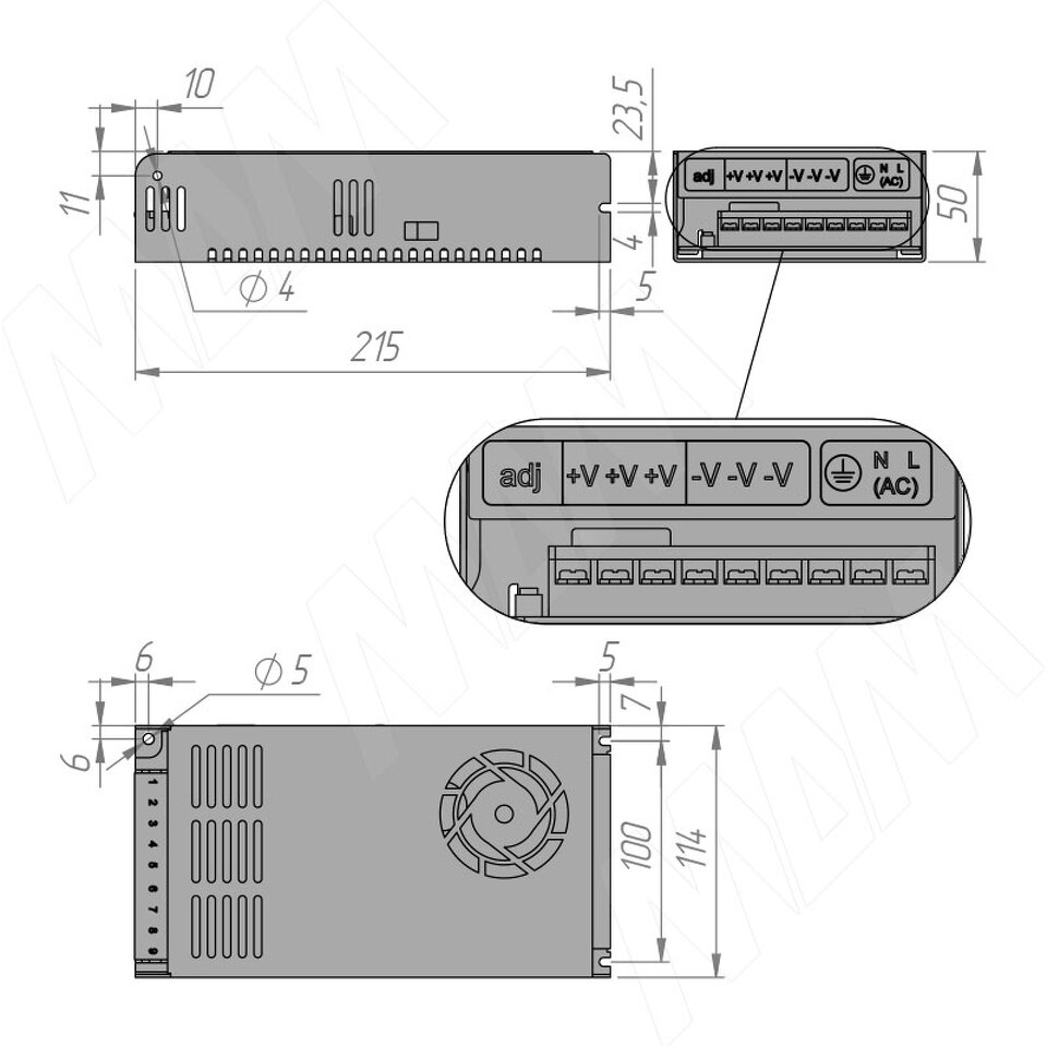 Фото №2  PULSE СТАНДАРТ Блок питания AC-230/DC-12V, IP20, 360W, STANDART (PS12-IP20-ST-360W)