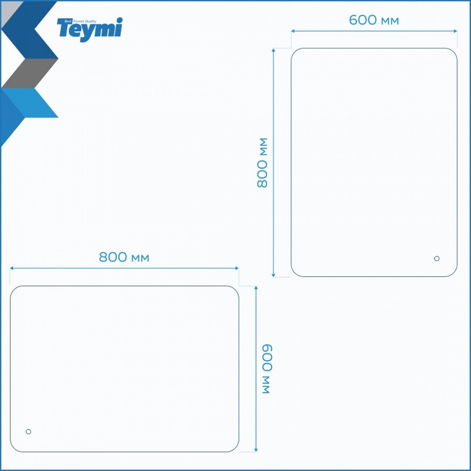 Фото №15  Teymi Зеркало Solli Oreol Pro 60х80, LED подсветка, сенсор