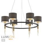 Превью фото №1  Люстра LUMION 4516/6 NEOCLASSI LN26 067 античная латунь, черный Люстра E27 6*60W 220V SANTIAGO