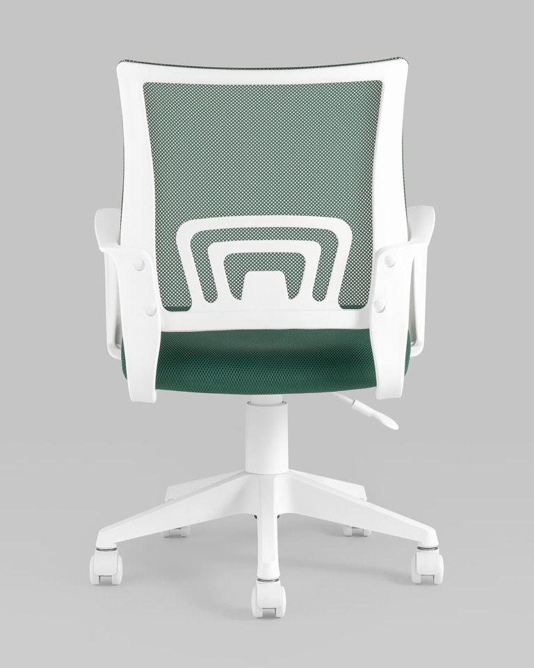 Фото №9  Кресло Кресло офисное TopChairs ST-BASIC-W зеленый крестовина пластик белый