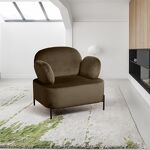 Превью фото №4  Кресло Top concept Кресло Денди, бархат matte 65 коричневый
