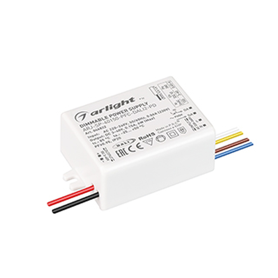 Фото №1  Arlight Блок питания ARJ-SP-40150-PFC-DALI2-PD (6W, 3-40V, 150mA) ( IP20 Пластик, 5 лет)