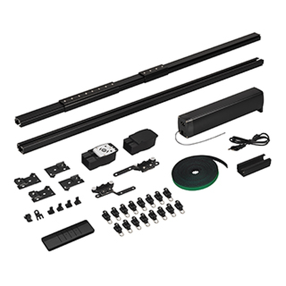 Фото №1  Карниз Arlight Карниз для штор с электроприводом CNK-M1-TY-RF-2M-BK ( IP20 Металл, 5 лет)