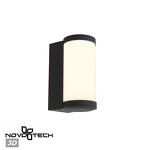 Превью фото №1  NOVOTECH 359300 STREET NT24 776 черный Светильник ландшафтный настенный IP65 LED 6W 4000K 180-265V OPAL