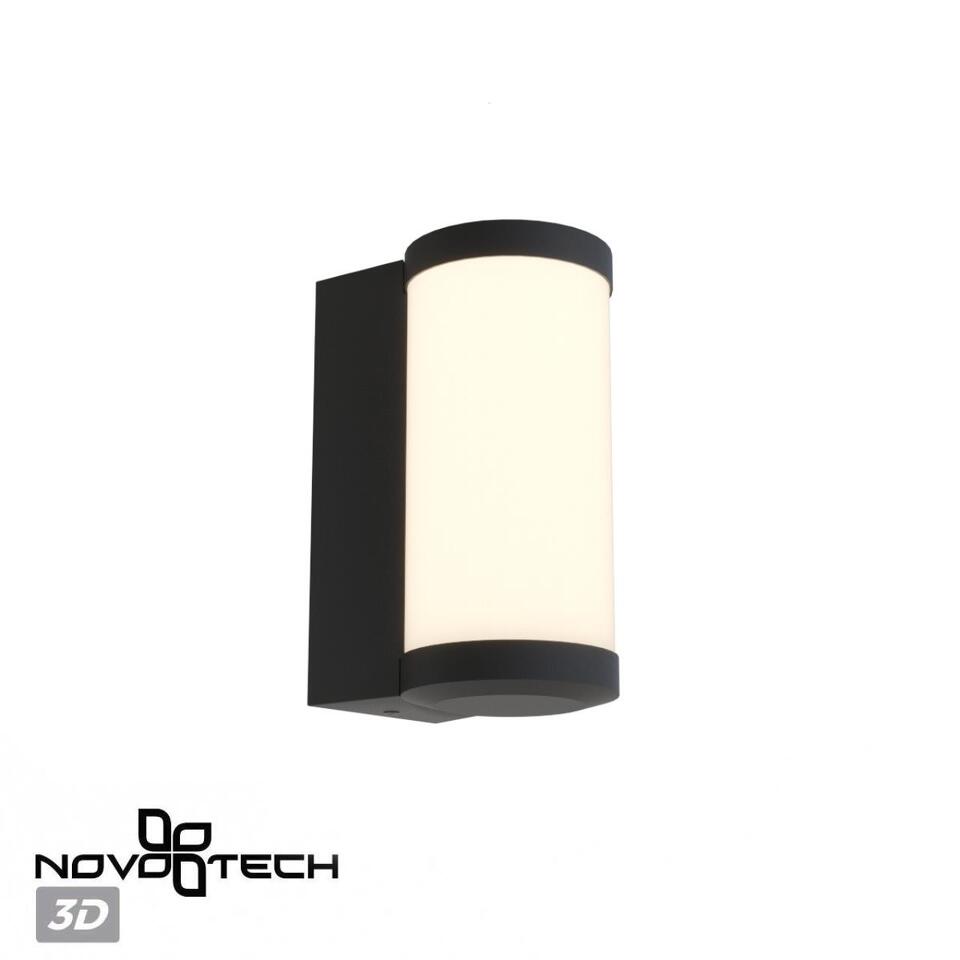 Фото №6  NOVOTECH 359300 STREET NT24 776 черный Светильник ландшафтный настенный IP65 LED 6W 4000K 180-265V OPAL