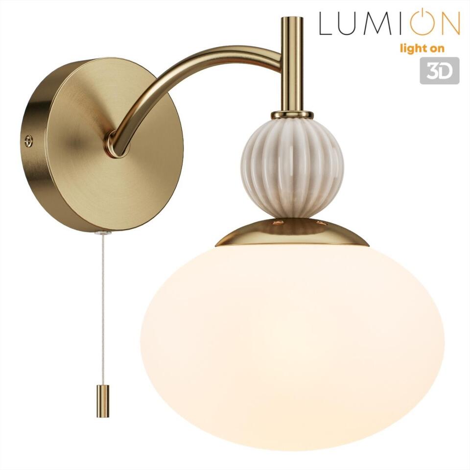 Фото №7  LUMION 8272/1W NEOCLASSI LN26 039 латунь/бежевый/белый, металл/керамика/стекло Бра Е14 1*40W 220V GLORIYA
