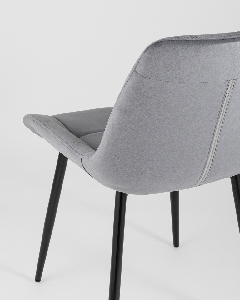 Фото №10  Стул Флекс велюр серый