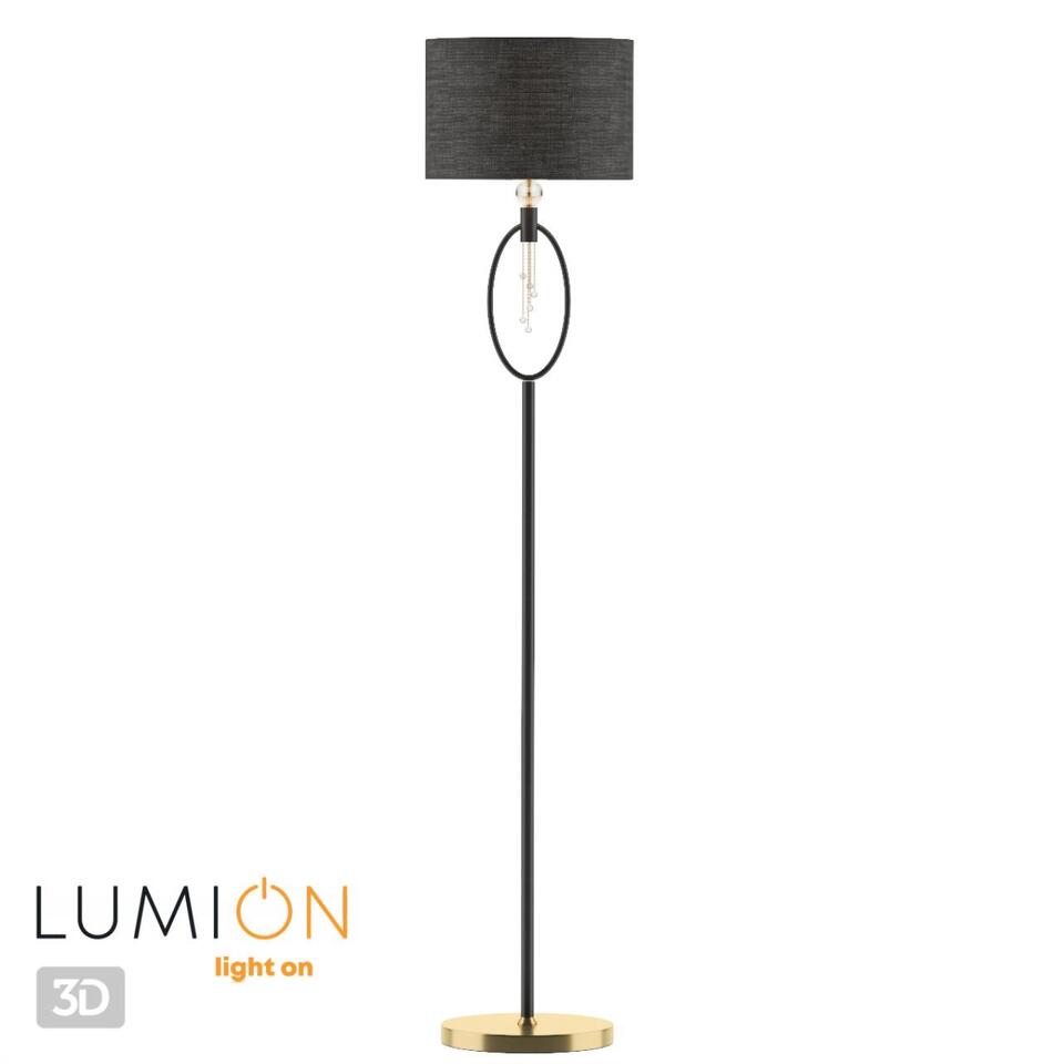 Фото №4  Торшер LUMION 4516/1F NEOCLASSI LN26 069 античная латунь, черный Торшер E27 60W 220V SANTIAGO