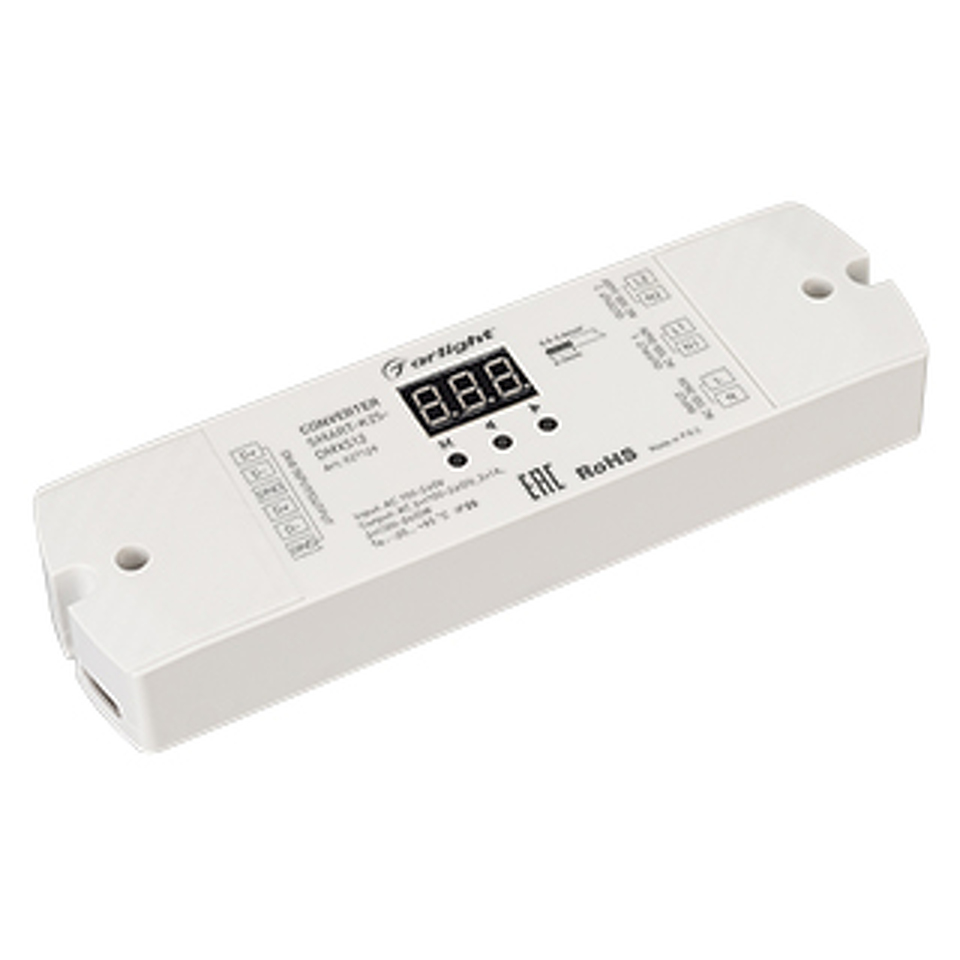 Фото №1  Arlight Конвертер SMART-K25-DMX512 (230V, 2x1A, TRIAC) ( Пластик)
