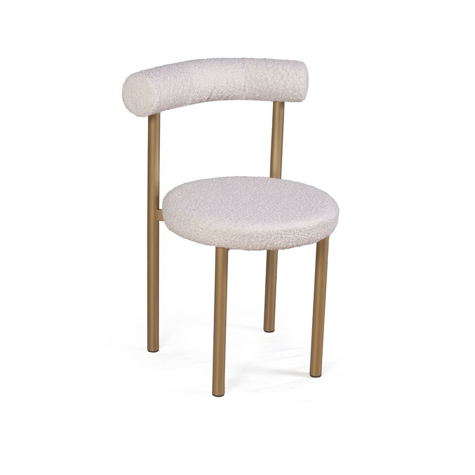 Фото №9  Top concept Стул Бигги, букле Turin ivory / опоры золото